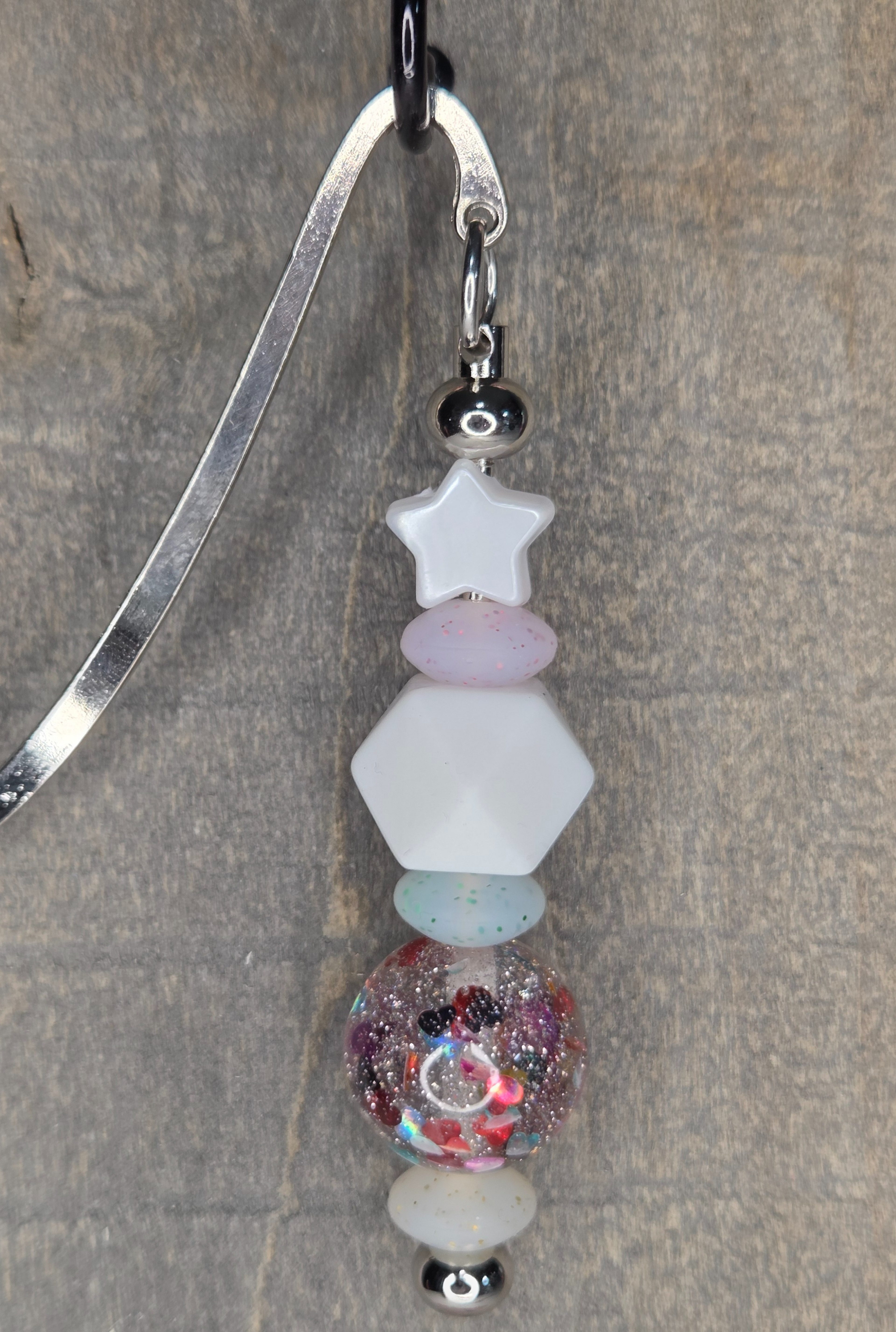 Star with Confetti - Beadable Bookmark
