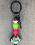Grinch Hand Heart Focal - Beadable Keychain