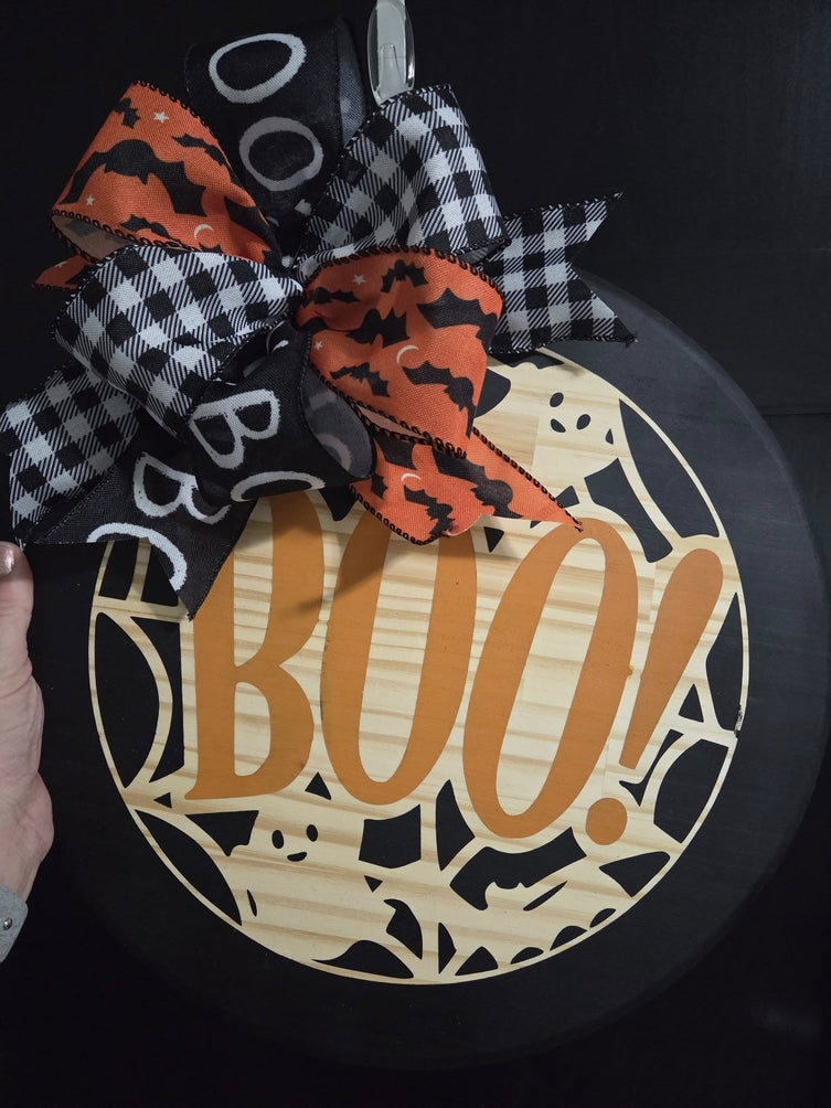 Boo 15" - Wooden Door Signs