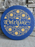 Sunflower Welcome 15" - Wooden Door Signs